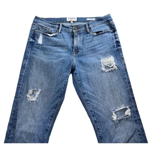 Frame Le Garçon Boyfriend Denim Distressed Jeans Sz 30 Dunnmore LGJ6540 - Picture 5 of 7